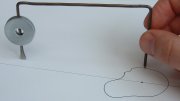 Measuring area with a bent coat hanger